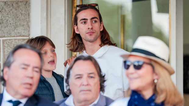 Pablo de Borman junto a la Infanta Elena, Jaime Gonz&aacute;lez Taboada y Javier Revuelta en el palco de hornor. Foto Gtres