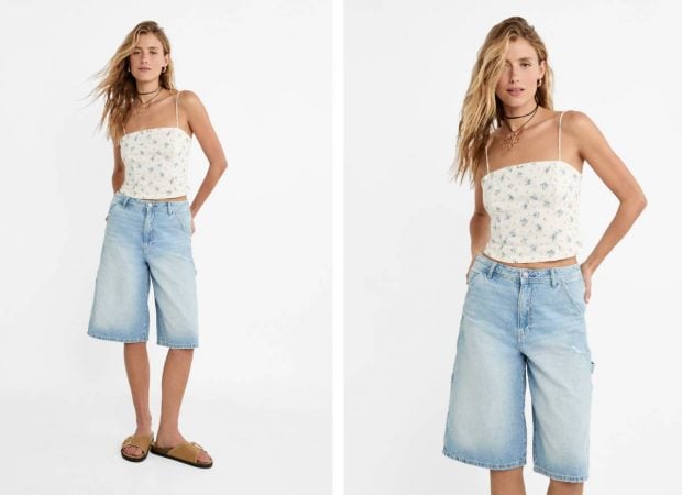Bermudas vaqueras de Stradivarius.