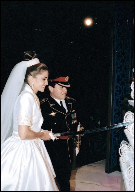 Rania de Jordania, boda Rania de Jordania, Rania de Jordania marido, vestido novia Rania de Jordania,