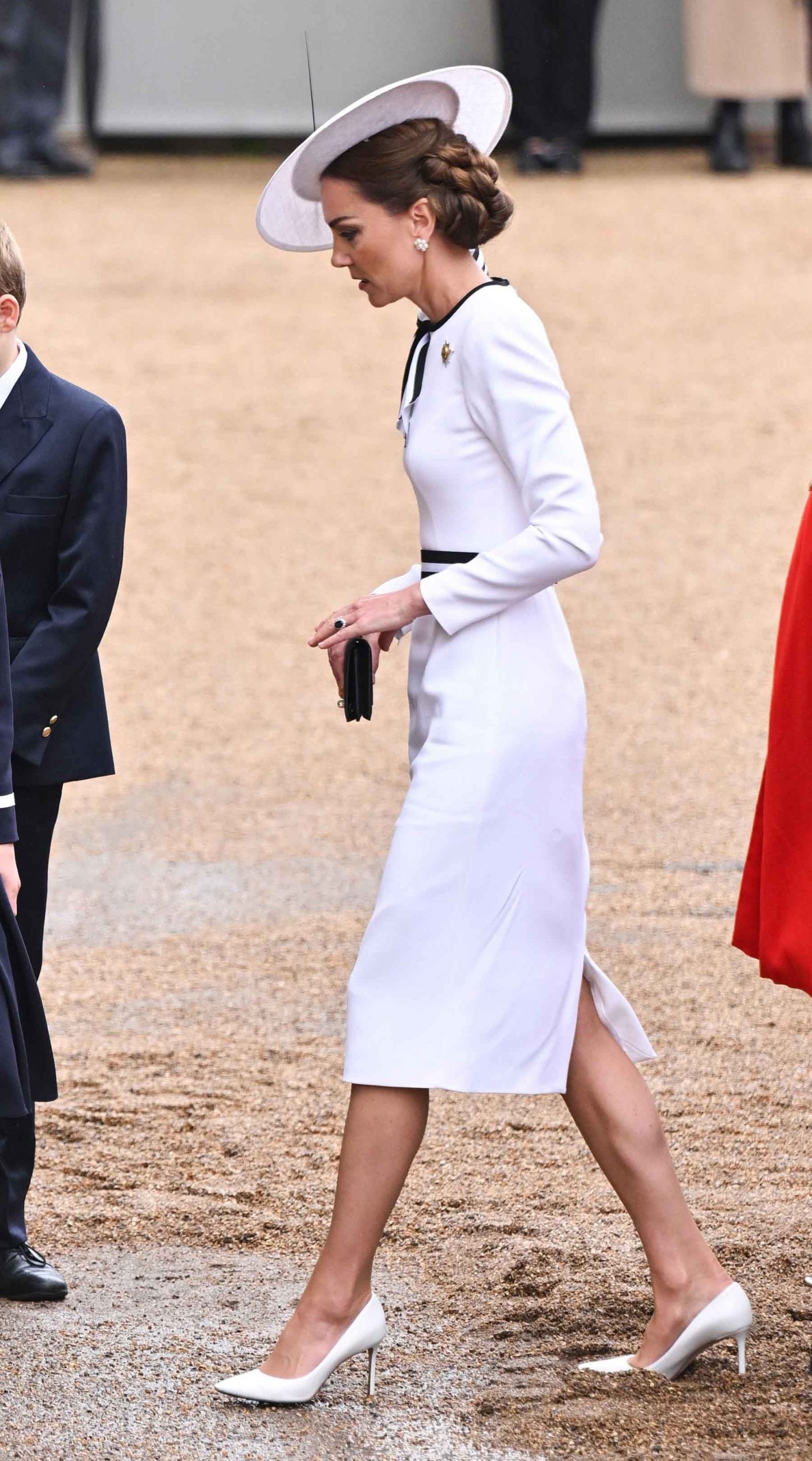 Kate Middleton durante su reaparici&oacute;n. (Foto: Gtres)