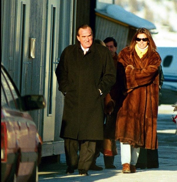 La modelo Mar Flores y el empresario Fernando Fernández tapia en Saint Moritz. (Foto: Gtres)