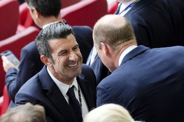 príncipe Guillermo, luis figo, príncipe Guillermo eurocopa,