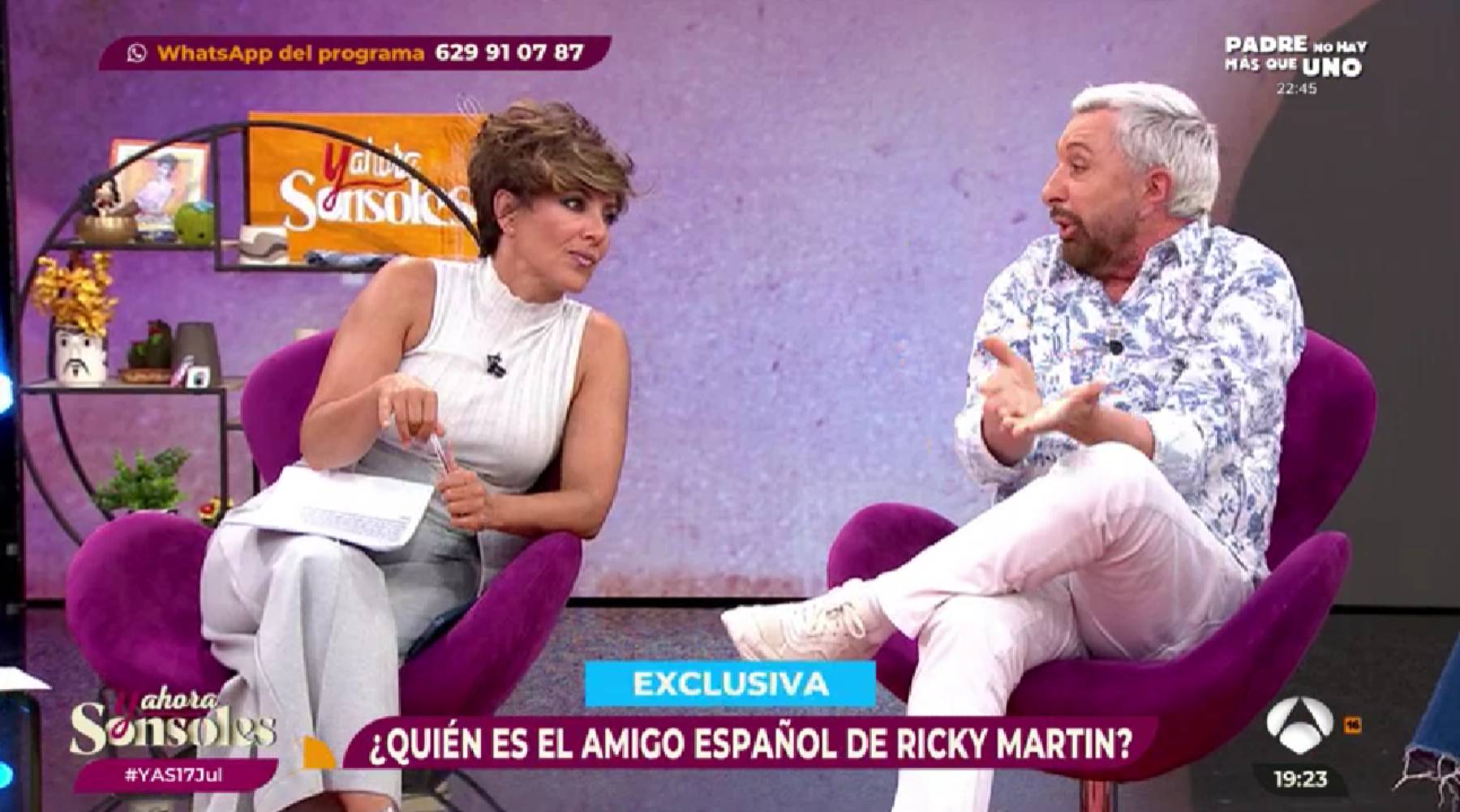Nacho Palau, Ricky Mart&iacute;n, novio Ricky Mart&iacute;n