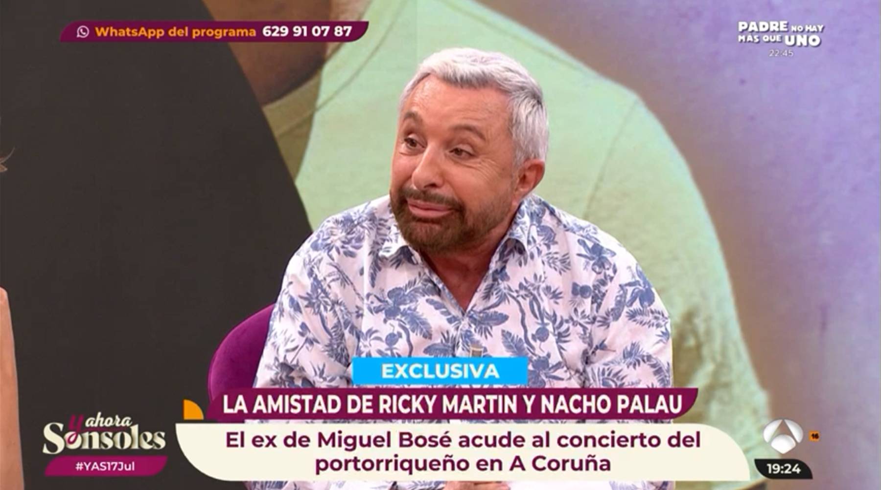 Nacho Palau, Ricky Mart&iacute;n, novio Ricky Mart&iacute;n