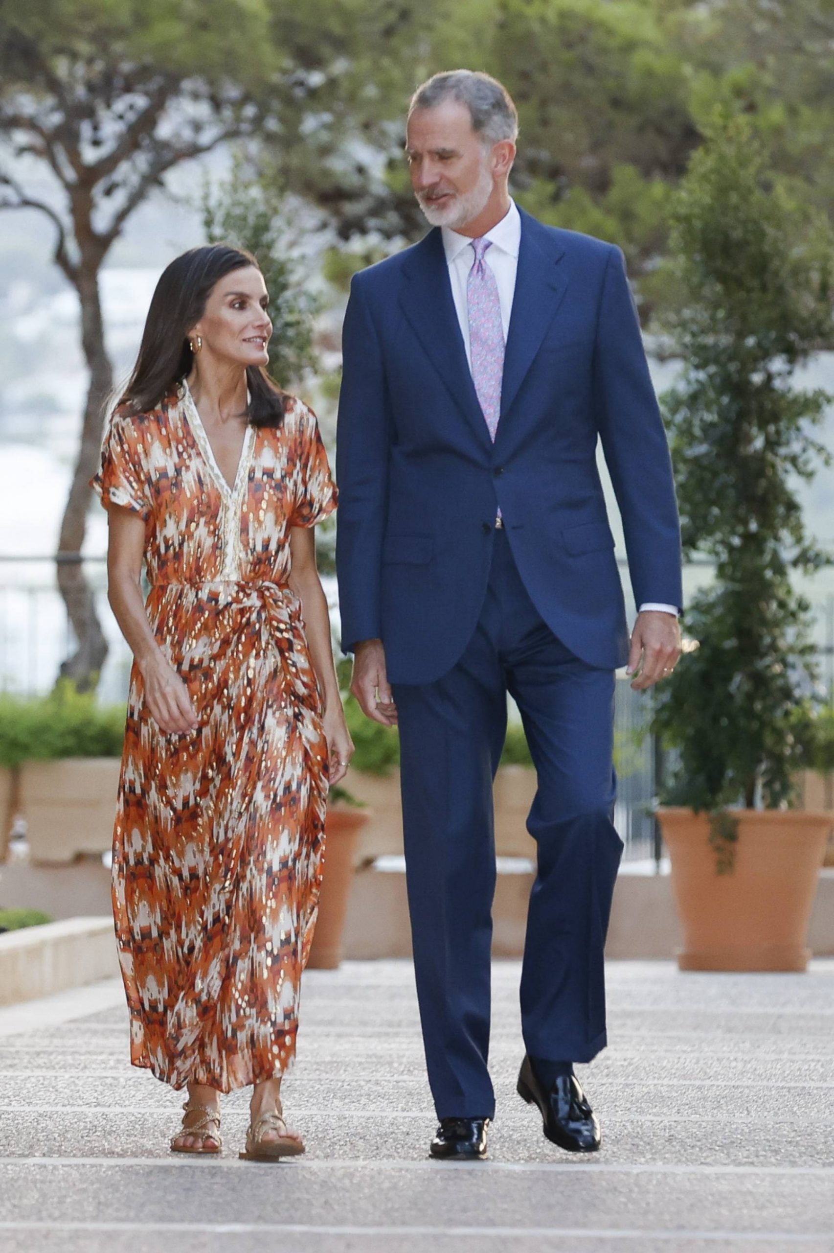 La Reina Letizia, en Marivent, Reyes Mallorca, vestido Letizia