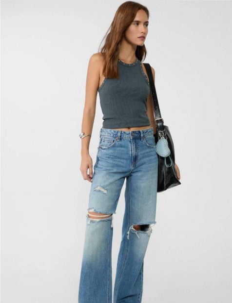 Llavero monedero de Stradivarius.