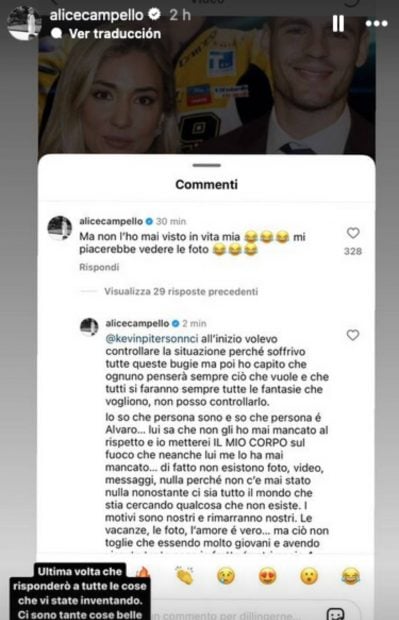 Alice Campello, &Aacute;lvaro Morata