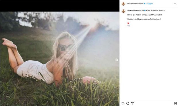 Amaia Montero conmemoró su 48º cumpleaños con esta emotiva publicación en redes sociales.