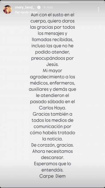 Mar&iacute;a Jos&eacute; Campanario, comunciado Mar&iacute;a Jos&eacute; Campanario, 