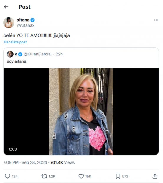 Bel&eacute;n Esteban, Bel&eacute;n Esteban mensaje aitana, Bel&eacute;n Esteban cambio de look, 