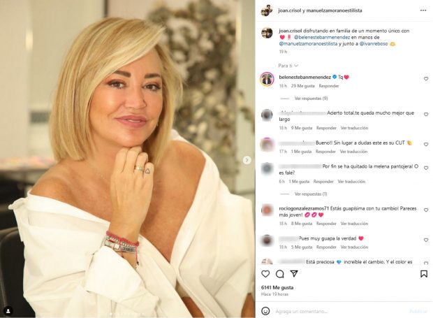 Manuel Zamorano, Bel&eacute;n Esteban, Bel&eacute;n Esteban mensaje aitana, Bel&eacute;n Esteban cambio de look, 