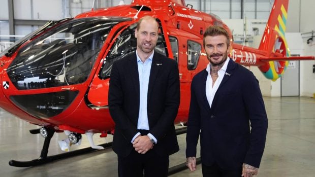 Pr&iacute;ncipe Guillermo, David Beckham