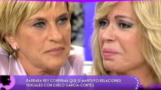 Bárbara Rey y Chelo García-Cortés, Bárbara Rey y Chelo García-Cortés beso,