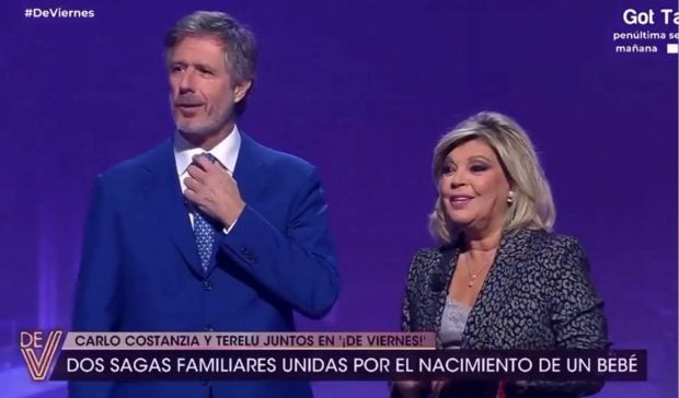 Carlo Costanzia y Terelu Campos, reenucnetro Carlo Costanzia y Terelu Campos,