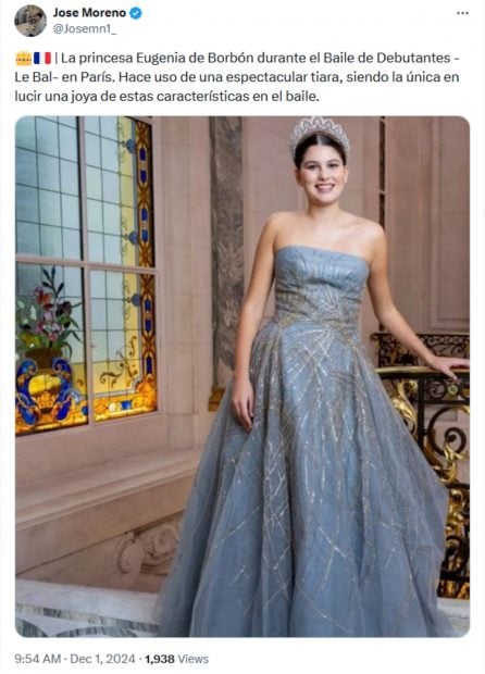 Eugenia de Borbón y Vargas, Eugenia de Borbón y Vargas baile de debutantes,