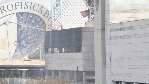 Auditorio Roc&iacute;o Jurado despu&eacute;s del incendio