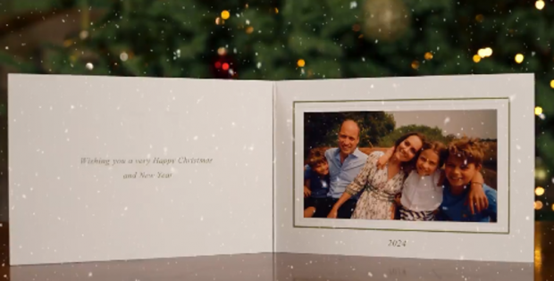 La postal de la Familia Real Brit&aacute;nica para celebrar la Navidad del 2024. (Foto: Redes Sociales)