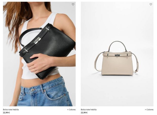 Bolso tote hebilla de Stradivarius.