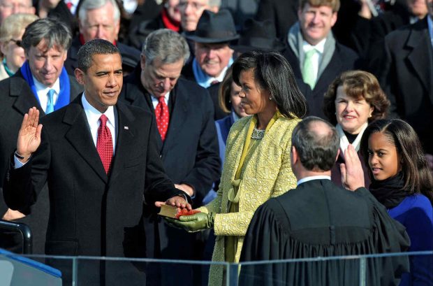 Michelle Obama el d&iacute;a de la investidura de su marido en 2009.