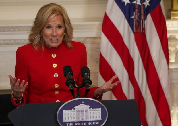Jill Biden en uno de sus &uacute;ltimos actos como primera dama en Enero de 2025. 