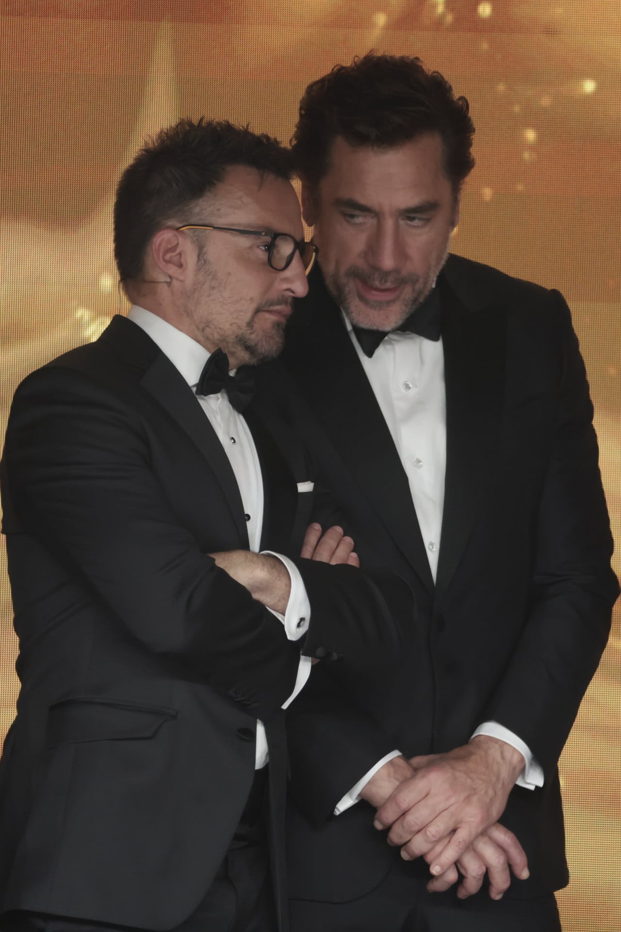 Alejandro Amen&aacute;bar y Javier Bardem, en los Premios Goya 2025
