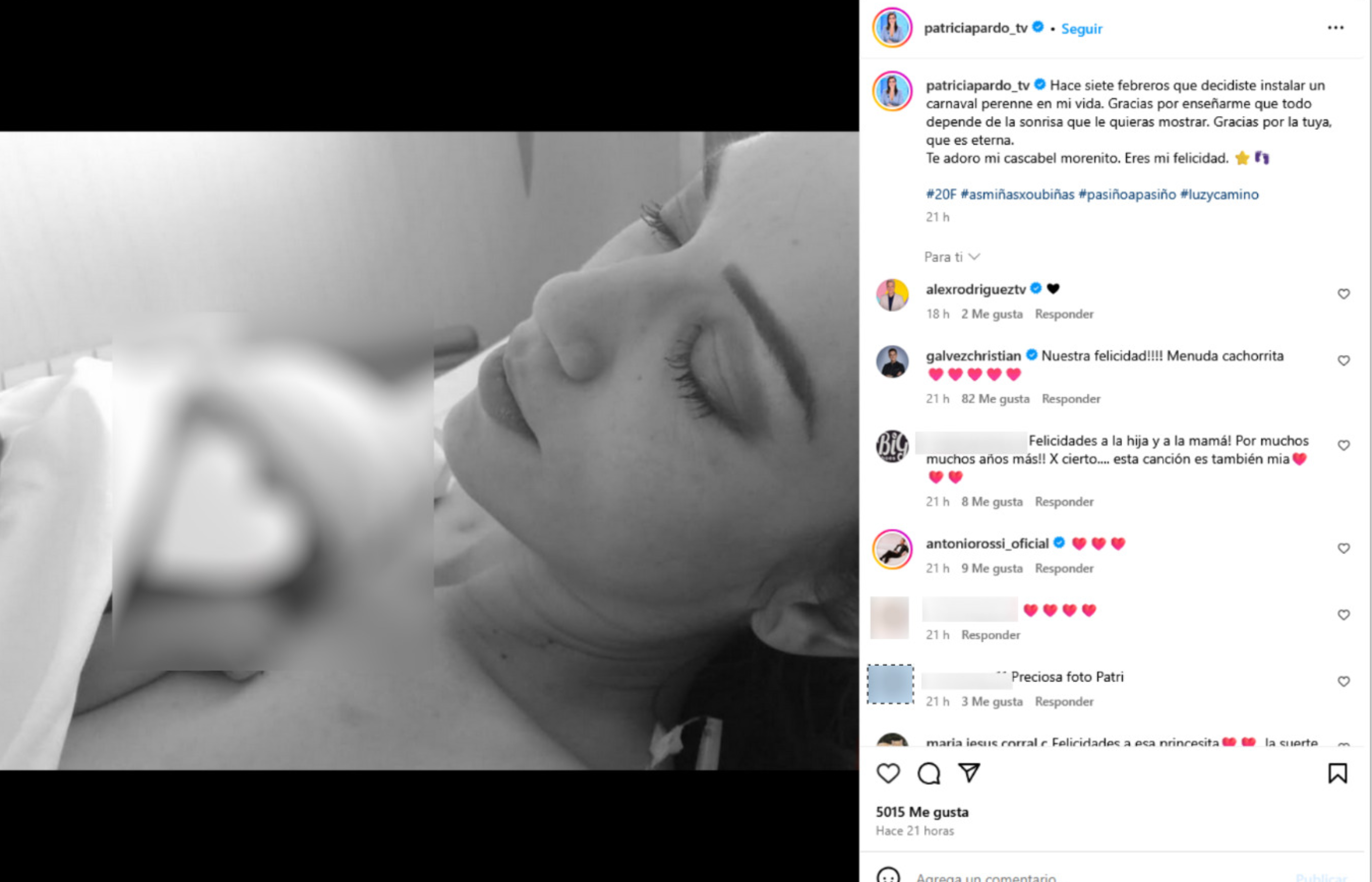Patricia Pardo felicita a su hija Sofía. (Foto:Instagram)