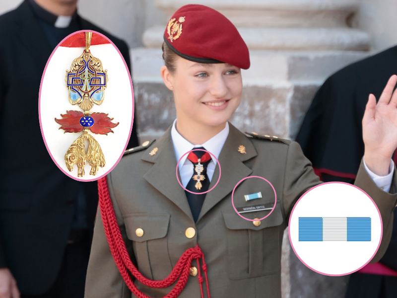 La Princesa Leonor con el Tois&oacute;n de Oro y la Distinguida Orden de Carlos III. (Foto:Gtres)