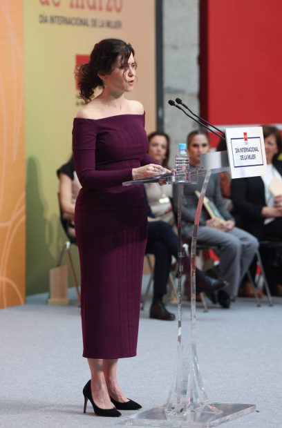 La presidenta de la Comunidad de Madrid, Isabel D&iacute;az Ayuso, ha entregado hoy los Reconocimientos 8 de marzo. (Foto: Gtres)