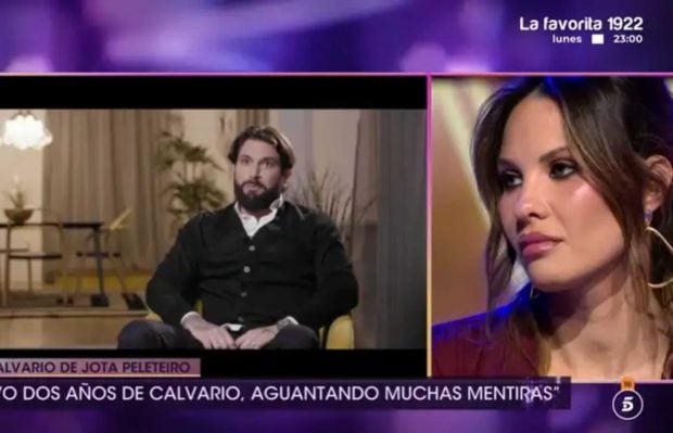 Jota Peleteiro y Jessica Bueno en el plato de 'De Viernes".(Foto:Mediaset)