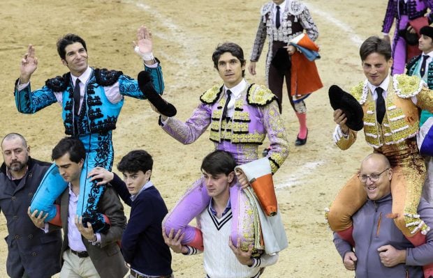 Cayetano Rivera, Gonzalo Caballero del Hoyo y Sebastián Castella.(Foto:Gtres)