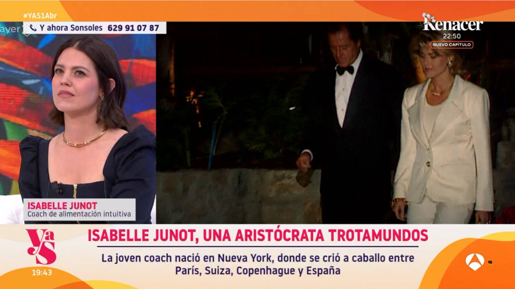 Isabelle Junot en 'Y ahora Sonsoles'. (Foto: Gtres)