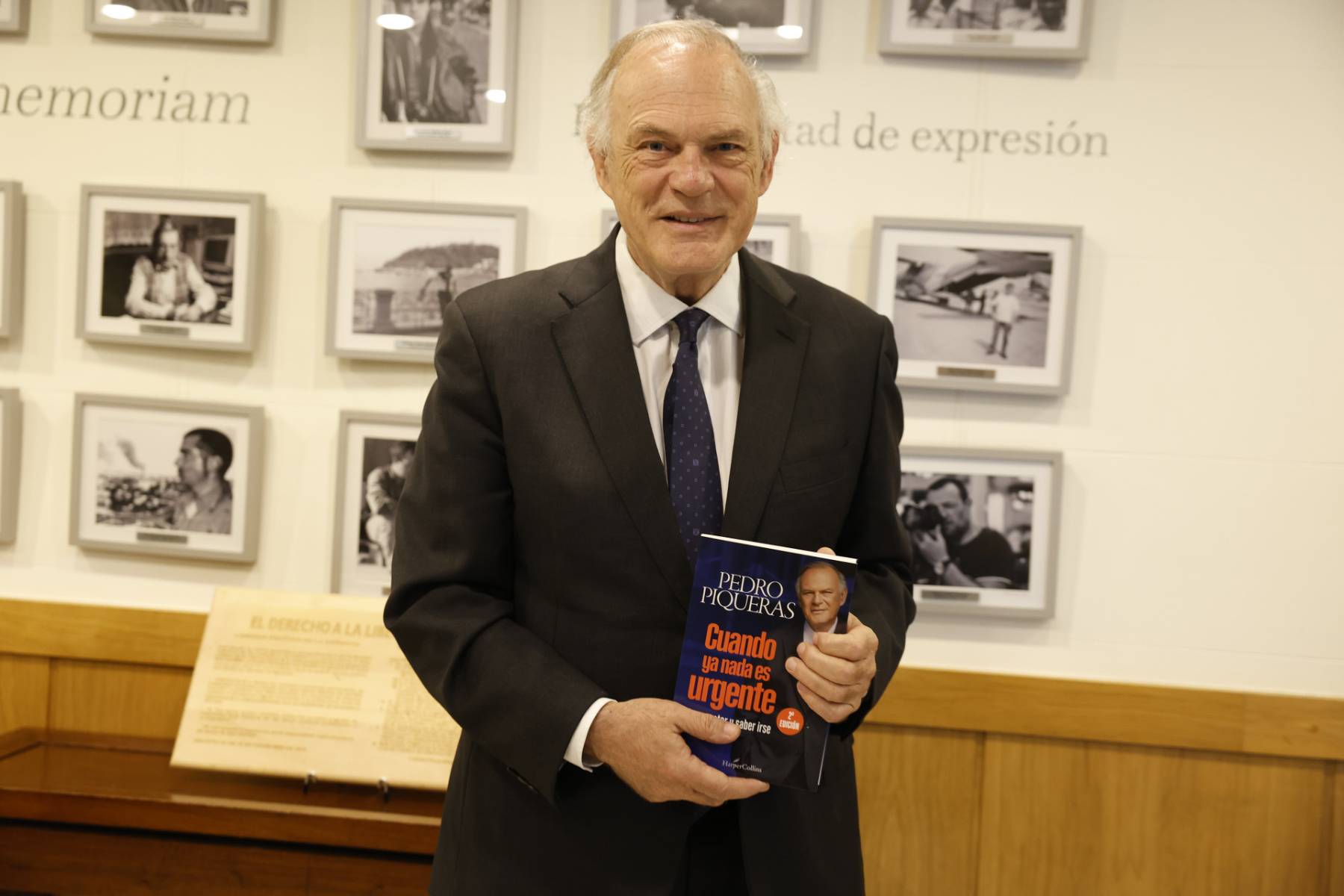 Pedro Piqueras en la presentación de su libro. (Foto: Gtres)