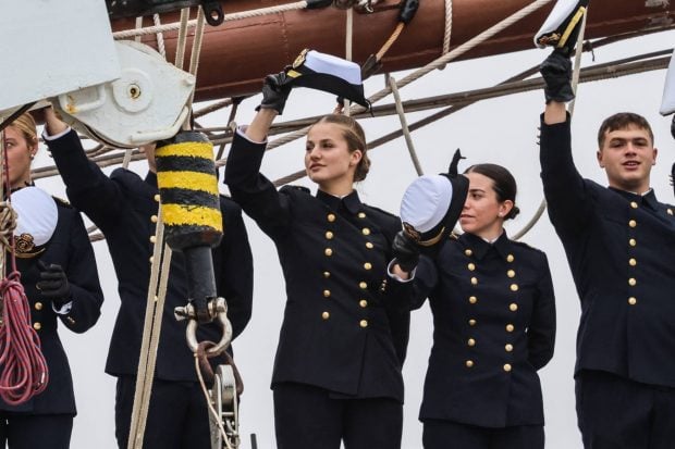 La princesa Leonor a bordo de Elcano. (Foto: Gtres)