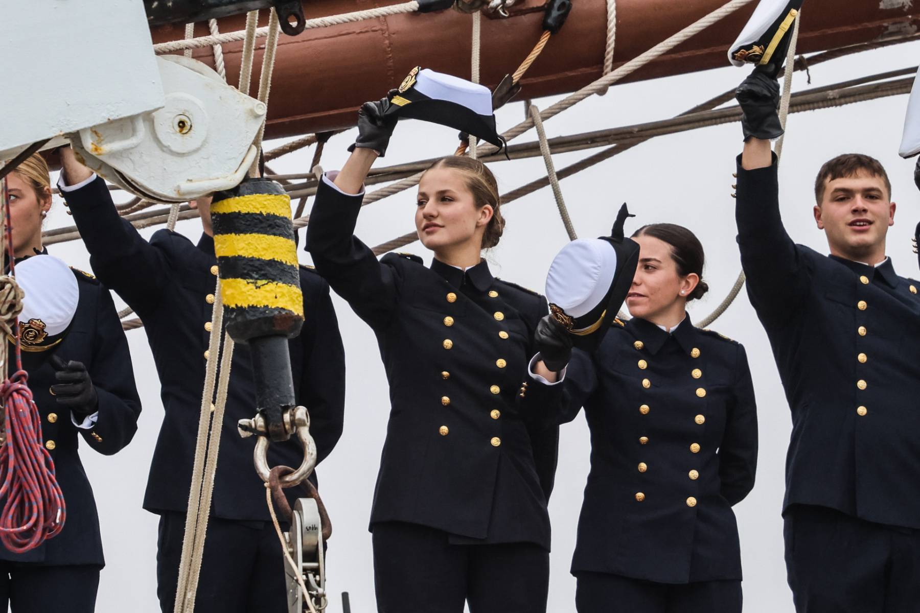 La princesa Leonor a bordo de Elcano. (Foto: Gtres)