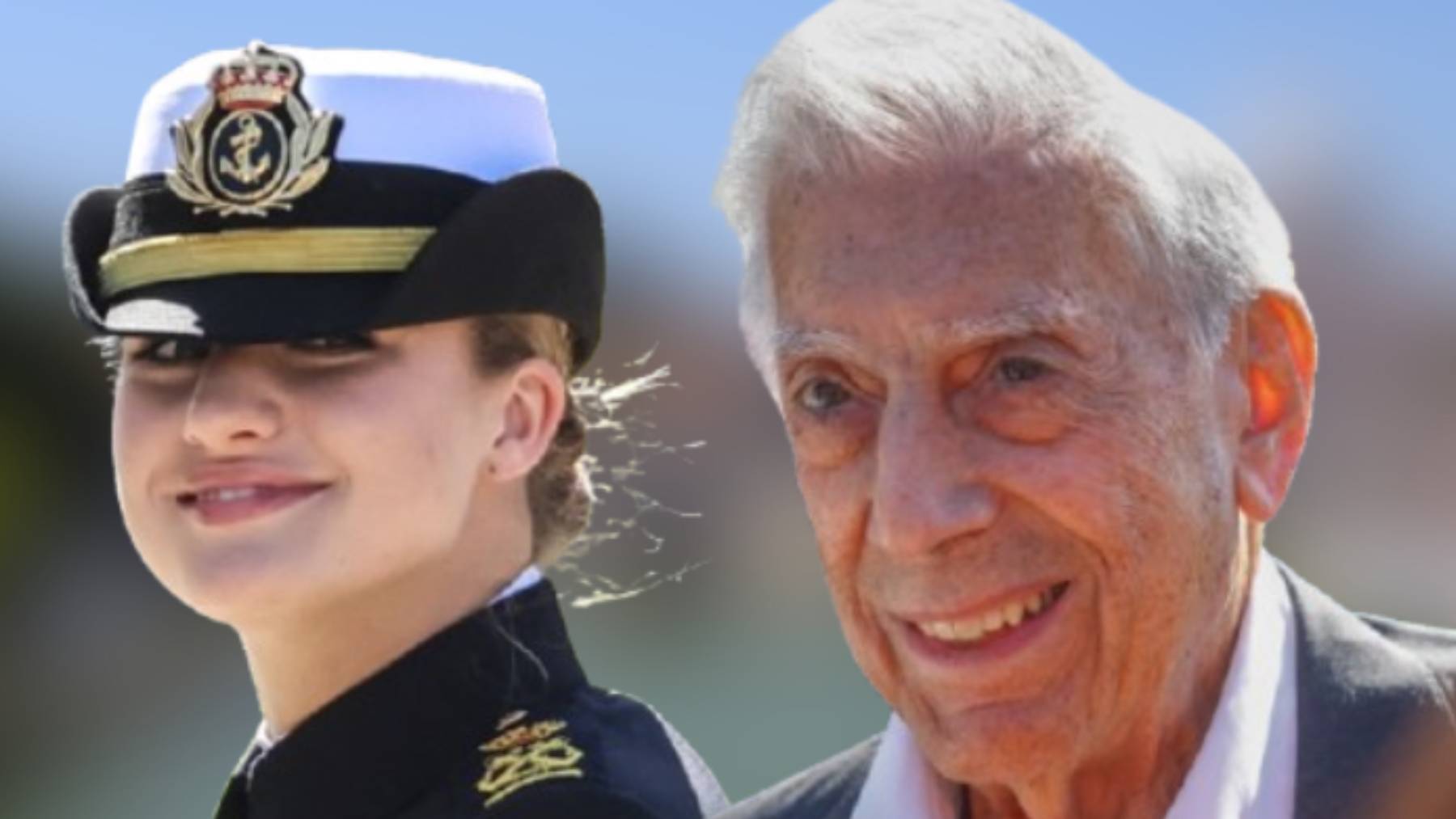La princesa Leonor y Mario Vargas Llosa. (Foto: Gtres)