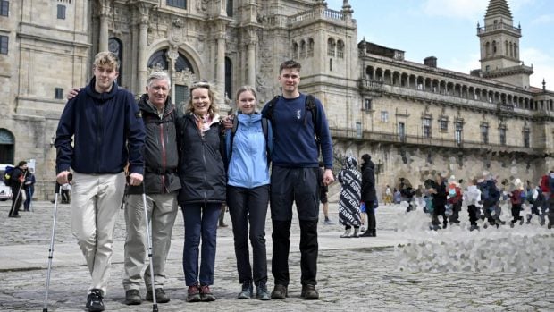 La Familia Real belga, familia real belga camino de santiago