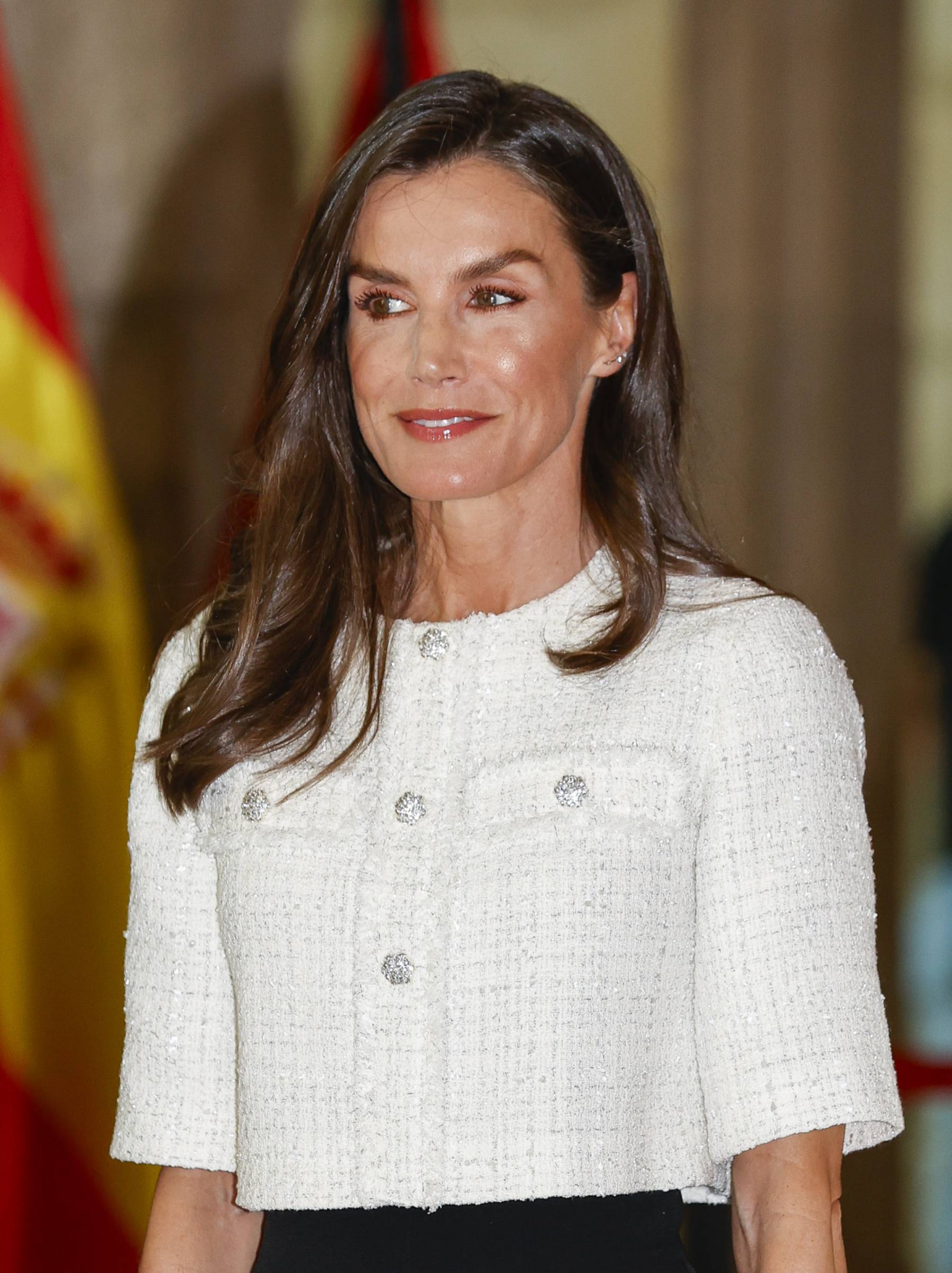 La Reina Letizia en un acto oficial en Madrid. (Foto: Gtres)