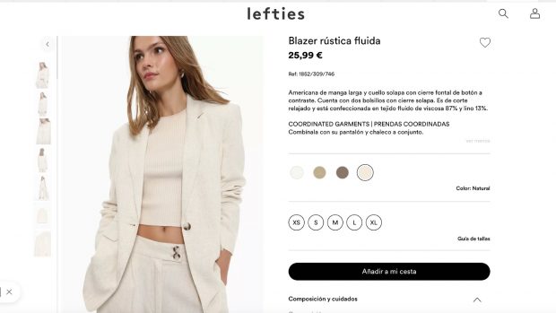 blazer, traje lefties, traje reina letizia, letizia lino