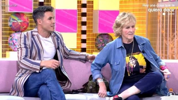 Kiko Jim&eacute;nez y Mercedes Mil&aacute; en 'Fiesta'. (Foto: Telecinco)