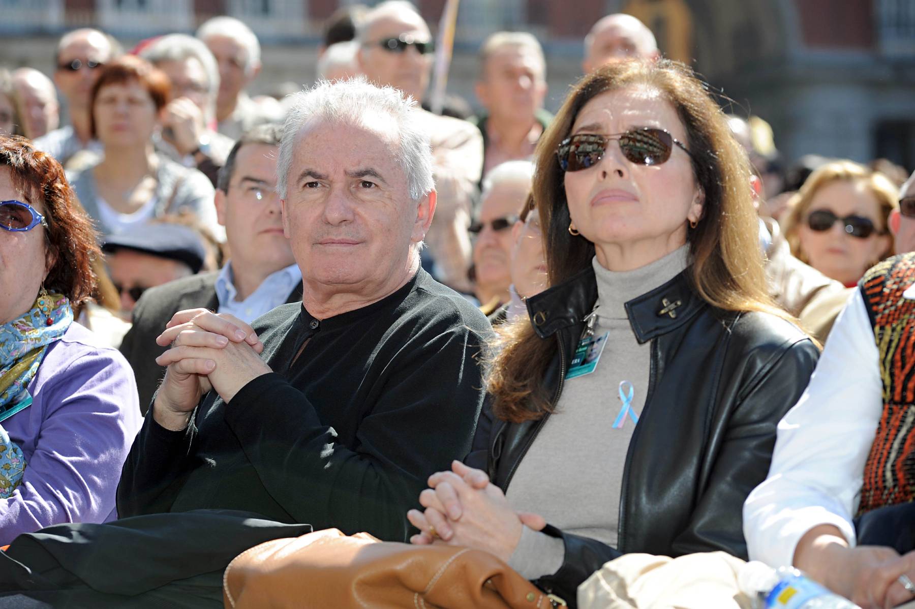 Ana Bel&eacute;n y V&iacute;ctor Manuel en un acto en Madrid. (Foto: Gtres)