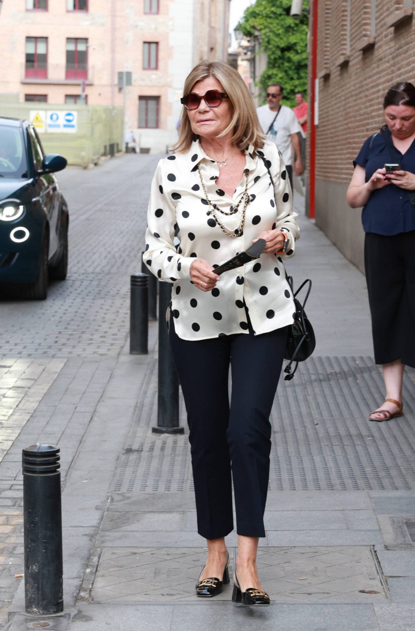 Cari Lapique en la misa funeral por Francisco de Borbón. (Foto: Gtres)
