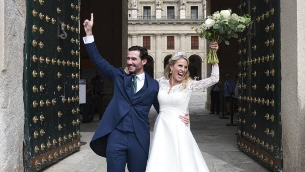 Angie Rigueiro el d&iacute;a de su boda. (Foto: Gtres)
