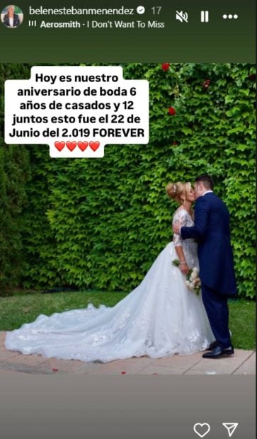 Publicaci&oacute;n de BEl&eacute;n Esteban. (Foto: Instagram)