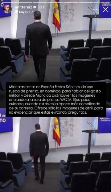 Pedro S&aacute;nchez, Anitta Ruiz, Ana Rosa Quintana