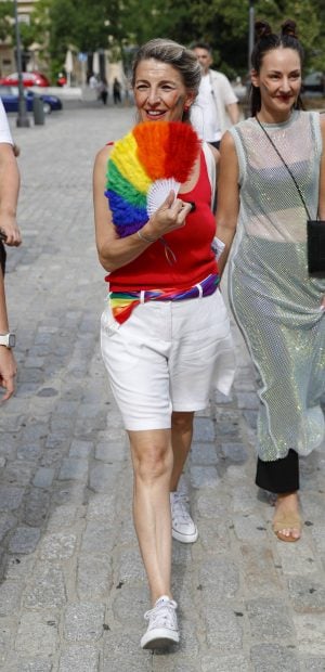 Yolanda Díaz en el Orgullo de Madrid. (Foto: Gtres)