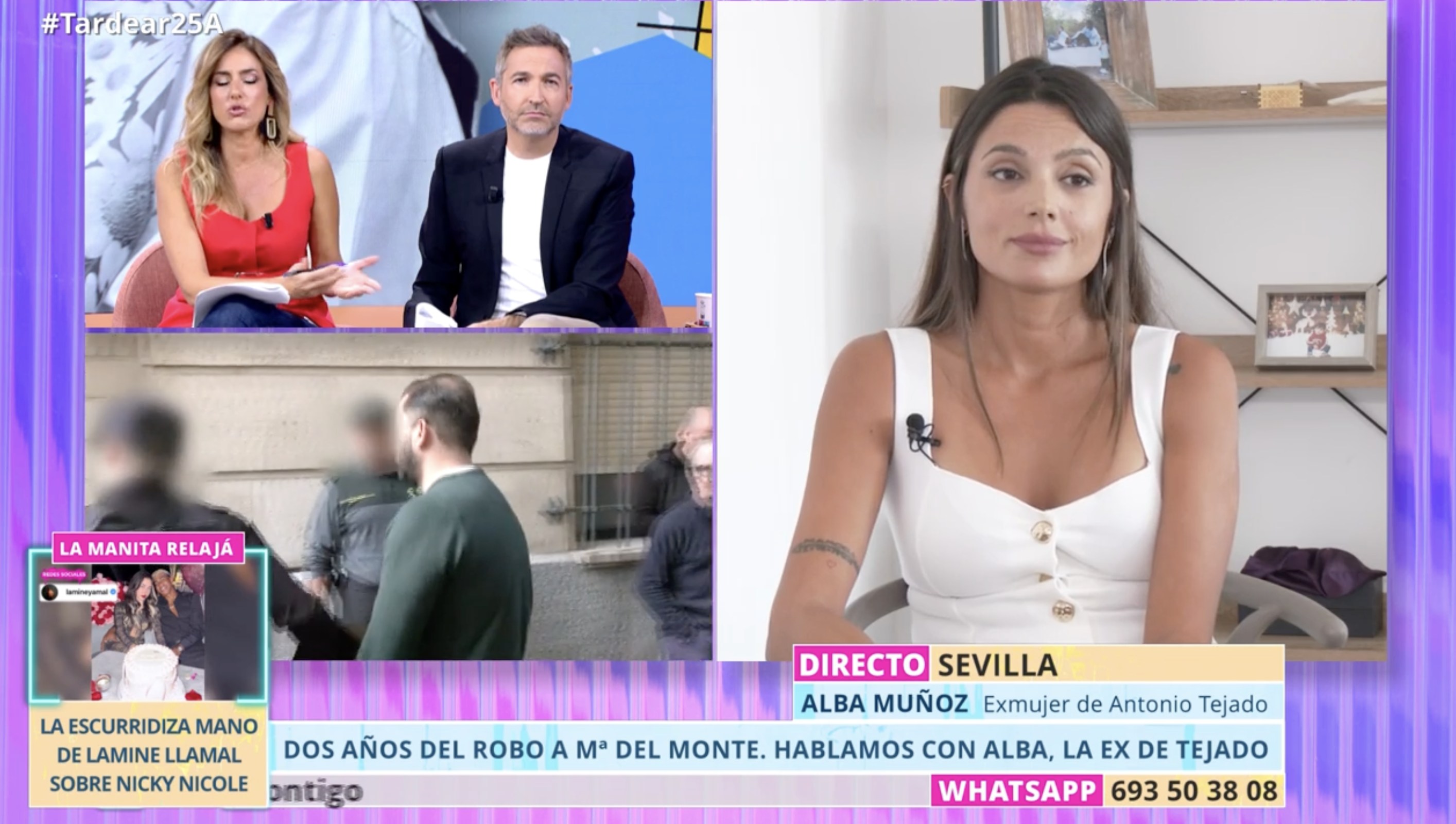 Captura Alba Mu&ntilde;oz en 'TardeAR'. (Foto: Telecinco)