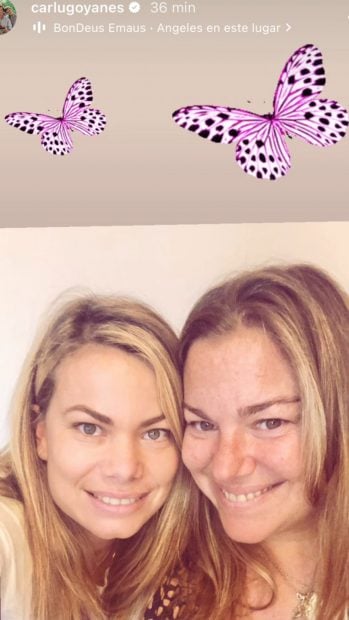 El gui&ntilde;o de Carla Goyanes a su hermana con los retiros de Ema&uacute;s. (FOTO: REDES SOCIALES)