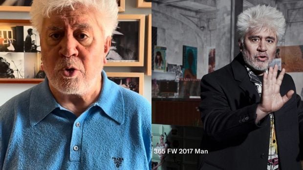 El polo de m&aacute;s de 1.000 euros de Pedro Almod&oacute;var. (FOTOS: REDES SOCIALES/ PRADA)