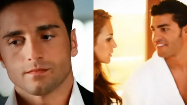 David Bustamante, Paula Echevarr&iacute;a y Miguel Torres en el videoclip de 'A contracorriente'. (FOTOS: YOUTUBE)