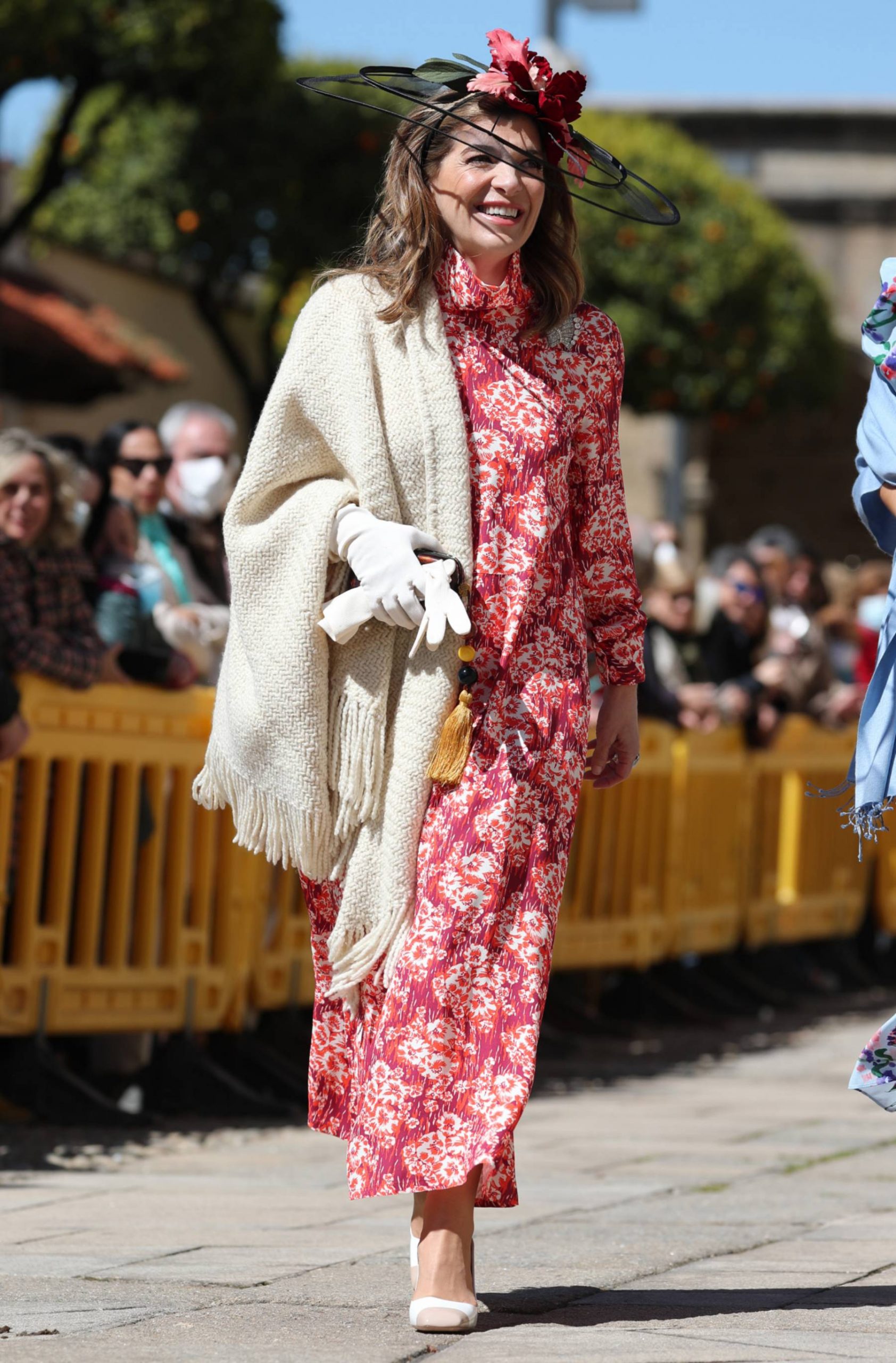 Xandra Falc&oacute; a su llegada a una boda. (Foto: Gtres)
